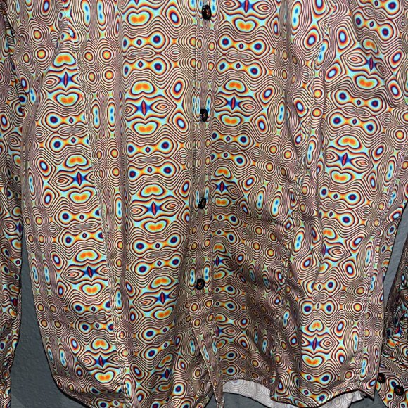 Vintage EIGHT X Oil Slick Button Down Long Sleeve Shirt - 100% Cotton - EUC - M - Picture 3 of 12